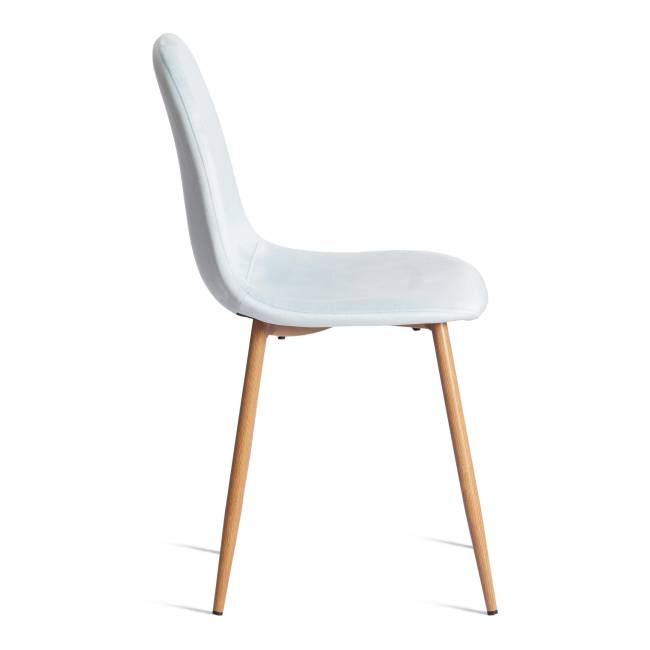 Стул Бриз/Breeze (мод.4724)/1 шт. в упаковке велюр/металл, аквамарин/натуральный (HLR16), 44х53х87см голубой Велюр/металл