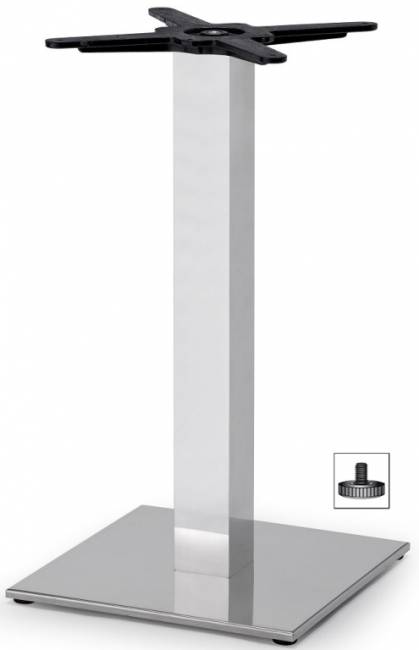 Подстолье металлическое Tiffany полированный стальной, алюминиевый 400х400х730 мм