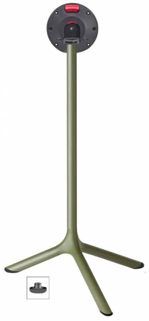 Подстолье металлическое барное складное Tripe Folding оливковый Ø610х1090 мм