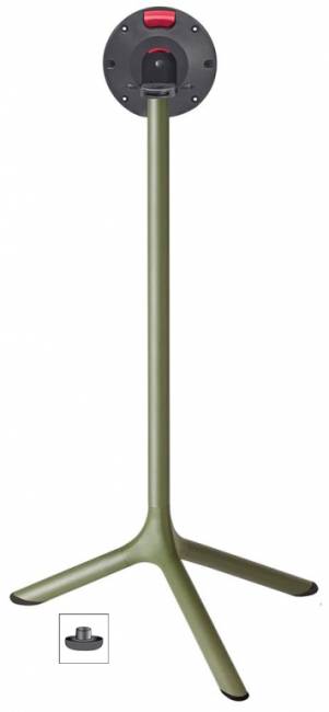 Подстолье металлическое барное складное Tripe Folding оливковый Ø610х1090 мм