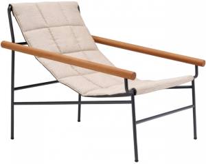 Кресло лаунж металлическое Dress Code Glam Outdoor антрацит, бежевый 750х860х745 мм