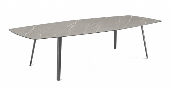 Стол ламинированный Squid антрацит, камень 2990х1290х730 мм