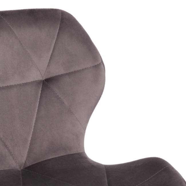 Стул STUTTGART (mod. 74) / 1 шт. в упаковке вельвет/дерево береза / металл, 50 х 47 х 73 см, серый (HLR 24)/натуральный серый (HLR 24)/натуральный вельвет/дерево береза / металл