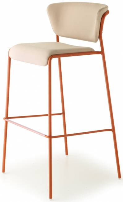 Стул барный с обивкой Lisa Waterproof терракотовый, песок 500х500х990 мм Стул барный с обивкой Lisa Waterproof терракотовый, песок 500х500х990 мм