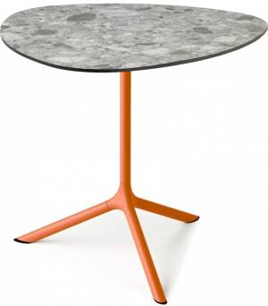 Стол ламинированный обеденный Tripe Maxi терракотовый, зернистый 830х830х740 мм