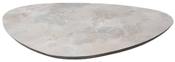 Стол ламинированный обеденный Tripe черный, каменный 640х640х740 мм