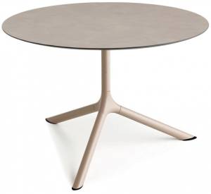 Столик ламинированный кофейный Tripe Maxi тортора, тортора шпатель Ø800х510 мм