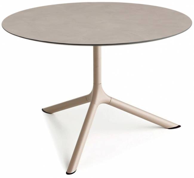 Столик ламинированный кофейный Tripe Maxi тортора, тортора шпатель Ø800х510 мм