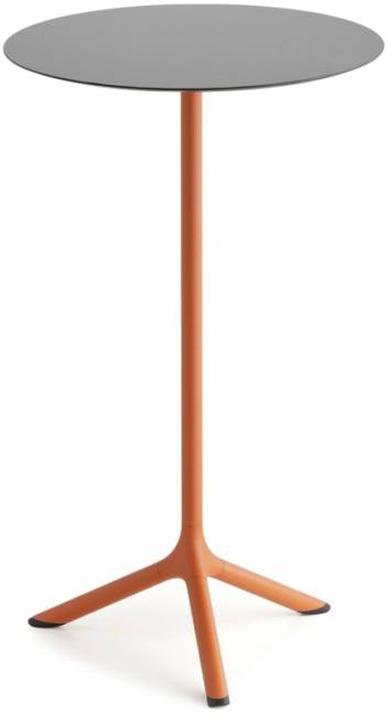 Стол ламинированный барный Tripe терракотовый, светло-серый Ø600х1100 мм