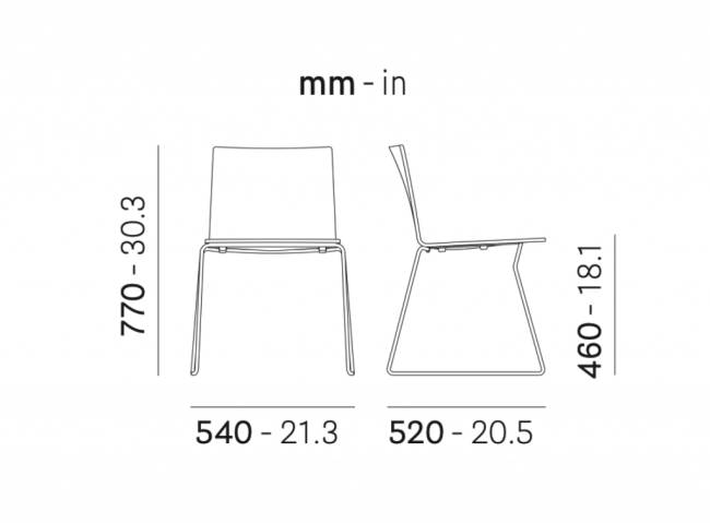 Стул деревянный на полозьях Osaka черный, беленный ясень 540х520х770 мм Стул деревянный на полозьях Osaka черный, беленный ясень 540х520х770 мм