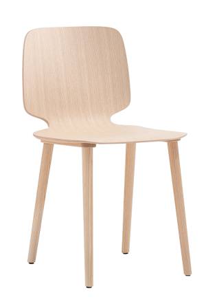 Стул деревянный Babila беленый ясень 440х525х790 мм