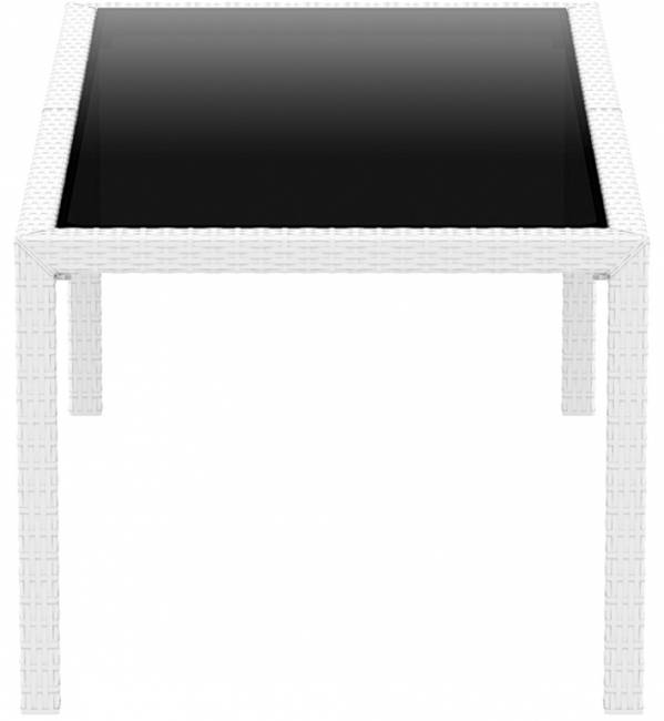 Стол пластиковый плетеный Tahiti белый 1800х940х750 мм