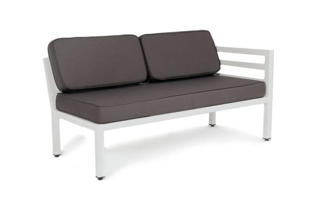 "Глория" модуль диванный левый, каркас из алюминия