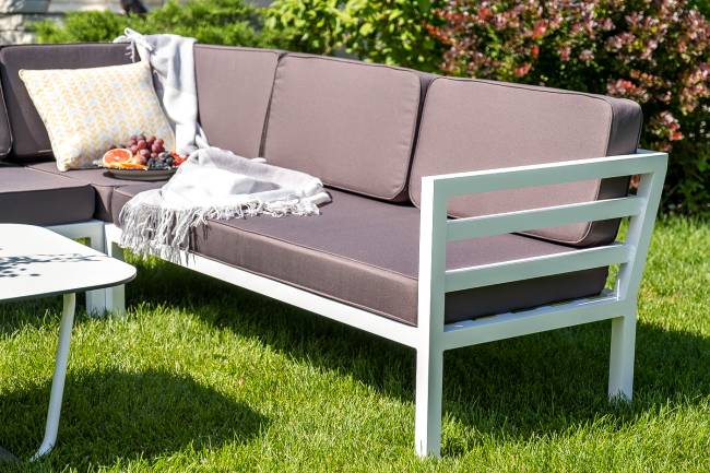 "Глория" модуль диванный левый, каркас из алюминия