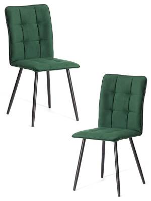 Стул обеденный Bari/Бари (2шт. в упаковке) LT, велюр, изумрудный, 41х55х89см (Комплект из 2 шт.) изумрудный велюр