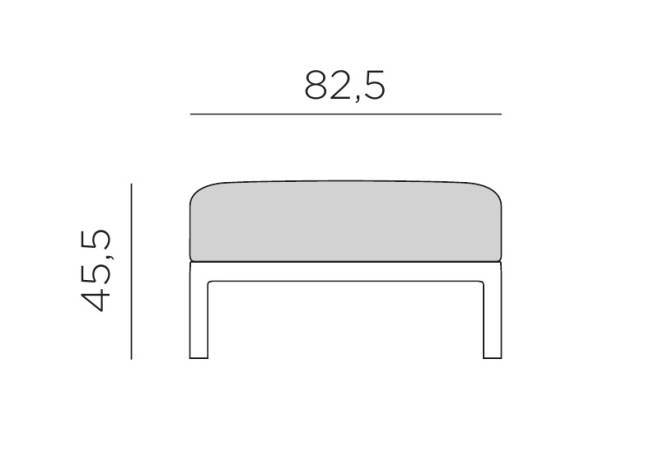 Пуф пластиковый с подушкой Maximo Pouf базальт, лава 825х825х455 мм Пуф пластиковый с подушкой Maximo Pouf базальт, лава 825х825х455 мм