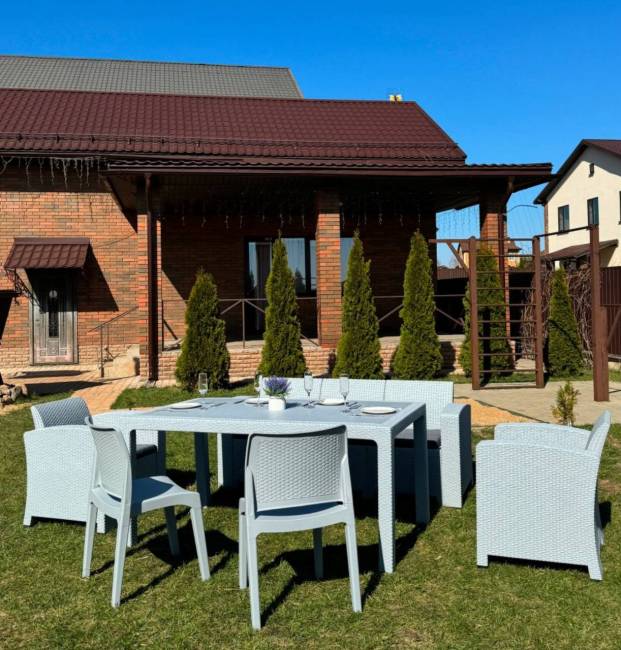 Обеденный комплект LANA LUX DINING M светло-серый