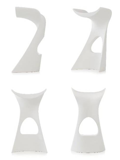 Стул барный пластиковый Koncord Standard молочный белый 430х400х760 мм Стул барный пластиковый Koncord Standard молочный белый 430х400х760 мм