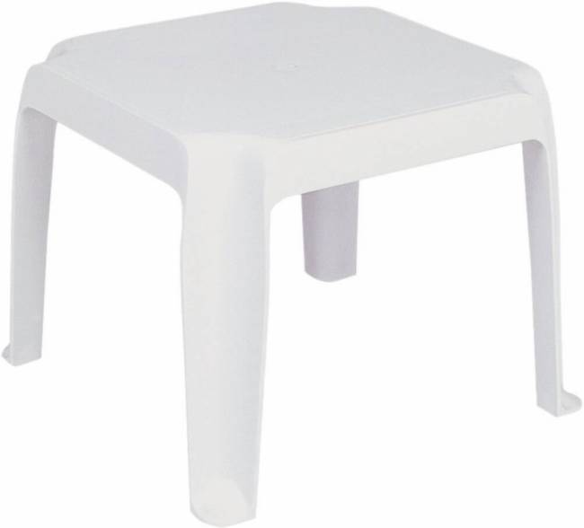 Столик для шезлонга пластиковый Zambak белый 430х430х370 мм