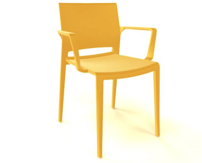 Кресло пластиковое Bakhita B шафран 570х540х800 мм