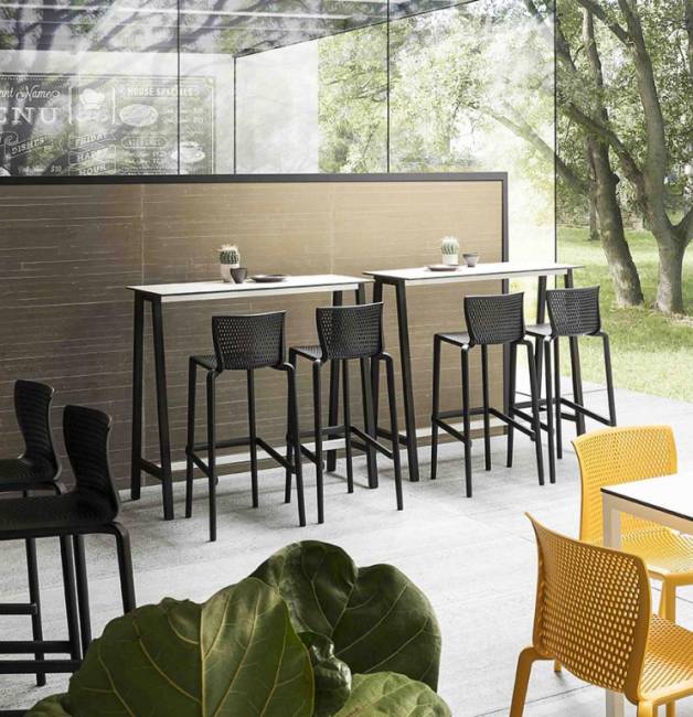 Стул пластиковый барный Spyker Stool черный 475х460х1025 мм Стул пластиковый барный Spyker Stool черный 475х460х1025 мм