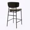Дизайнерский полубарный стул Marko графит, черный металл