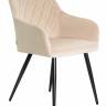 Стул обеденный DOBRIN ROBERT, черные матовые ножки, велюр V108-98 Бежевый
