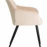 Стул обеденный DOBRIN ROBERT, черные матовые ножки, велюр V108-98 Бежевый