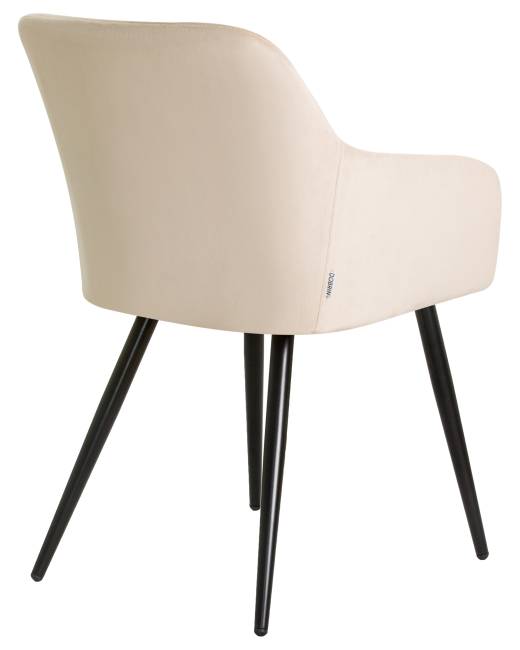 Стул обеденный DOBRIN ROBERT, черные матовые ножки, велюр V108-98 Бежевый