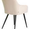 Стул обеденный DOBRIN ROBERT, черные матовые ножки, велюр V108-98 Бежевый