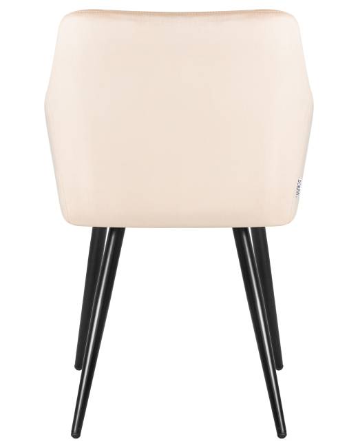 Стул обеденный DOBRIN ROBERT, черные матовые ножки, велюр V108-98 Бежевый