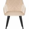 Стул обеденный DOBRIN ROBERT, черные матовые ножки, велюр V108-98 Бежевый