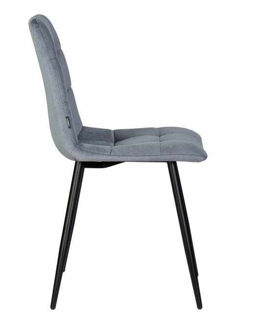 Стул обеденный DOBRIN CHILLY, Серо-голубой Holland 14, основание черное