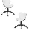Набор 2 шт Офисное кресло для персонала DOBRIN RORY, бело-чёрный