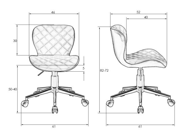 Набор 2 шт Офисное кресло для персонала DOBRIN RORY, бело-чёрный