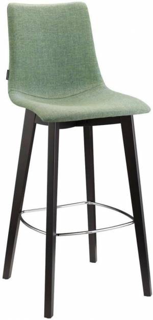 Стул барный с обивкой Natural Zebra Pop венге, зеленый 480х500х1140 мм