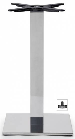 Подстолье металлическое Tiffany полированный стальной 400х400х730 мм