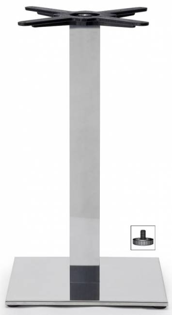 Подстолье металлическое Tiffany полированный стальной 400х400х730 мм