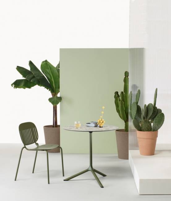 Подстолье металлическое Tripe оливковый Ø610х730 мм