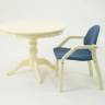 Обеденная группа Брамос К 100 слоновая кость со стульями Джуно слоновая кость синий