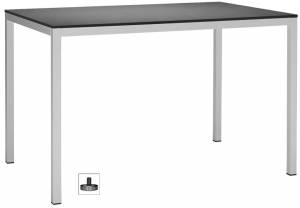 Стол ламинированный Mirto белый, антрацит 1190х790х750 мм