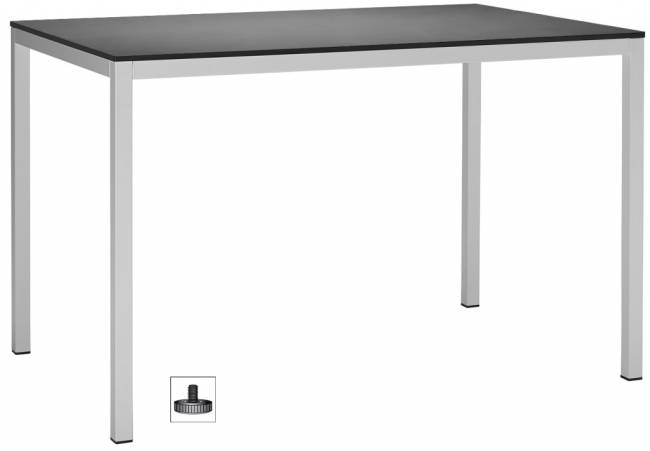 Стол ламинированный Mirto белый, антрацит 1190х790х750 мм