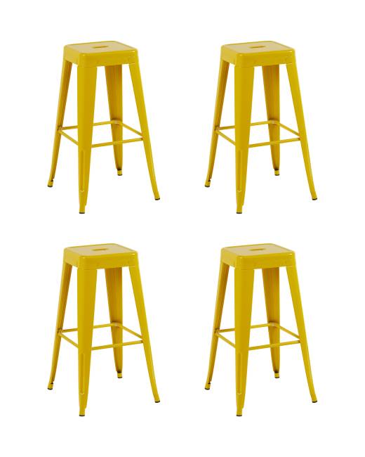 Стул барный TOLIX желтый глянцевый KD 4 шт.