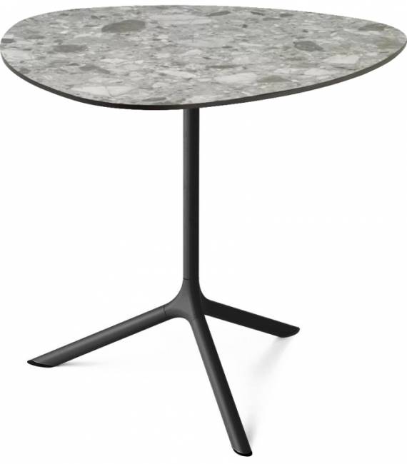 Стол ламинированный обеденный Tripe Maxi черный, зернистый 830х830х740 мм