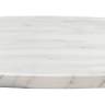 Столешница мраморная Bianco Carrara белый глянцевый мрамор Ø800х20 мм