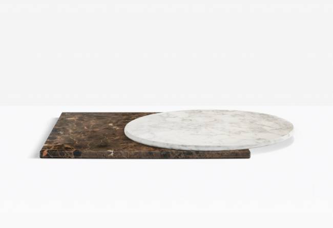 Столешница мраморная Bianco Carrara белый глянцевый мрамор Ø800х20 мм