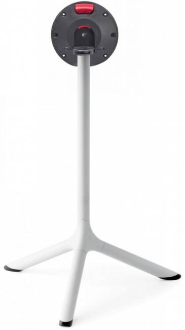 Стол ламинированный обеденный складной Tripe Folding белый, состаренный серый дуб Ø700х740 мм