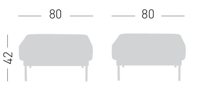 Пуф мягкий Solaya 1 800х800х420 мм