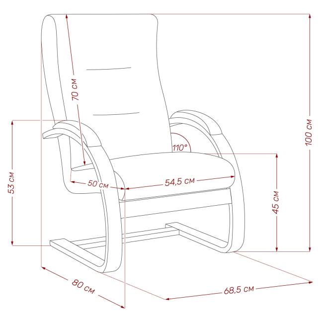 Кресло Leset Монэ Венге Malmo 28 (коричневый)