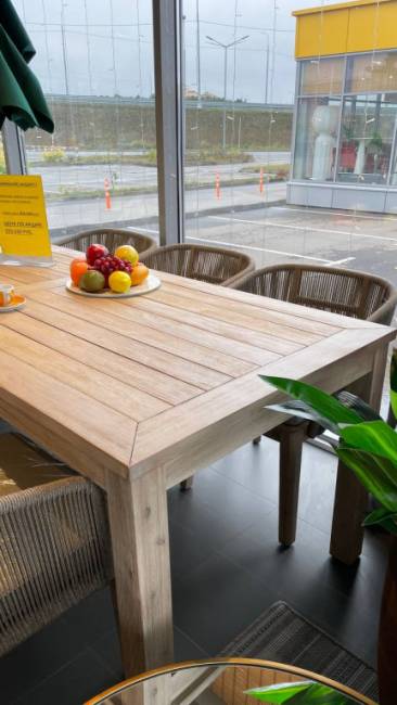 Стол деревянный обеденный Kia натуральный 900х900х750 мм